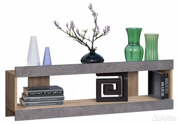 Нэнси New Полка (лдсп) (Бетон светлый/Сонома)