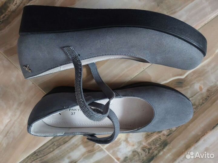 Туфли школьные 37 размер натуральная кожа