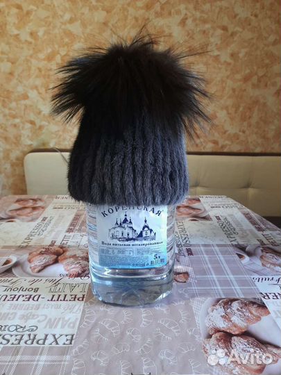 Шапка женская вязаная норка