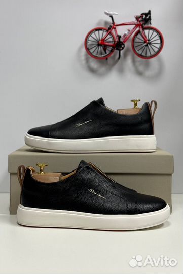 Кроссовки мужские кожаные santoni