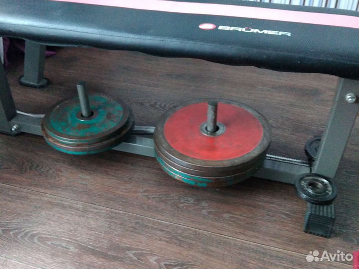 Скамья для жима и штанга 130 кг