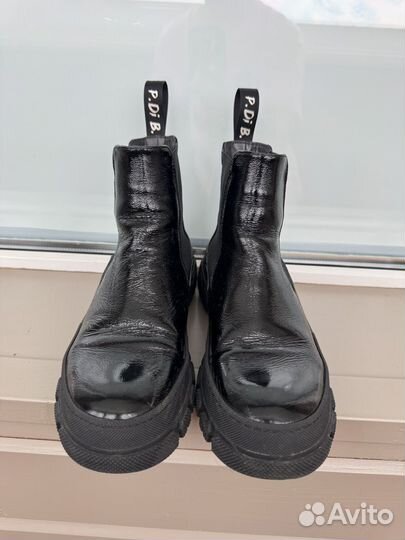 Полусапони челси женские осенние лаковые