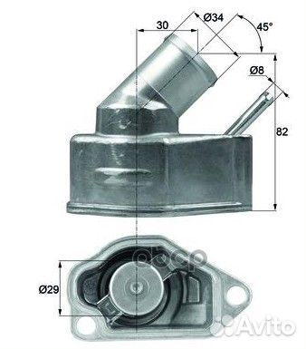 Термостат TI1092 Mahle/Knecht
