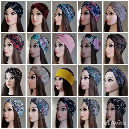 Шапки, капоры, береты, кепи, повязки, косынки