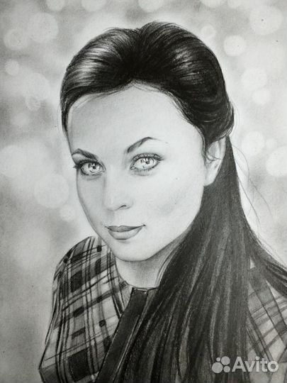 Портрет по фото простым карандашом