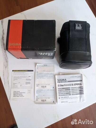 Объектив Sigma AF 12-24mm F4.5-5.6 EX DG HSM Nikon