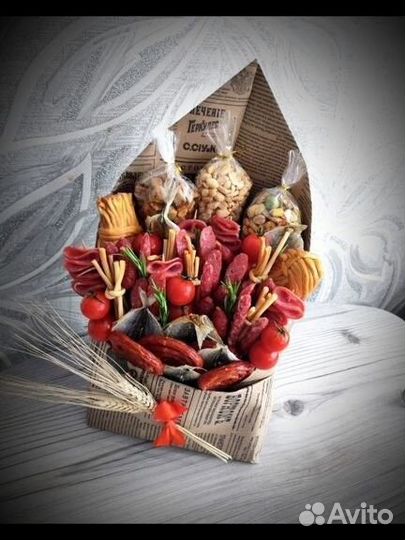 Съедобные букеты на 23 февраля