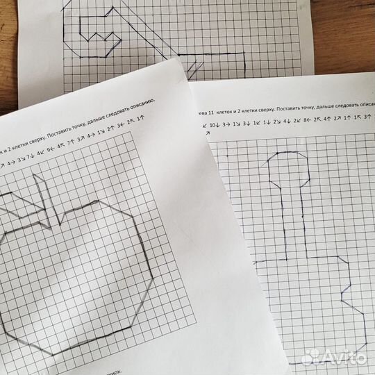Графические диктанты. Задание по клеткам