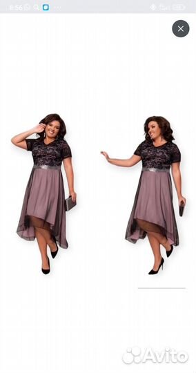 Платье женское 54 размер. Полиэстер и гипюр