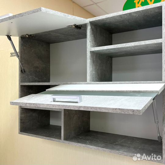 Кухня 1,6 Денвер (Ателье светлый/Белый шагрень)