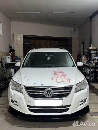 Сплитер переднего бампера Volkswagen Tiguan