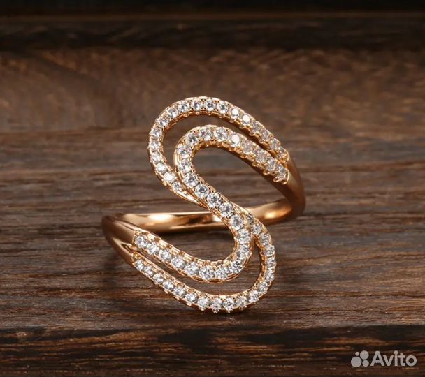 Кольцо ювелирн.бижутер.(покрытие 585 RG)