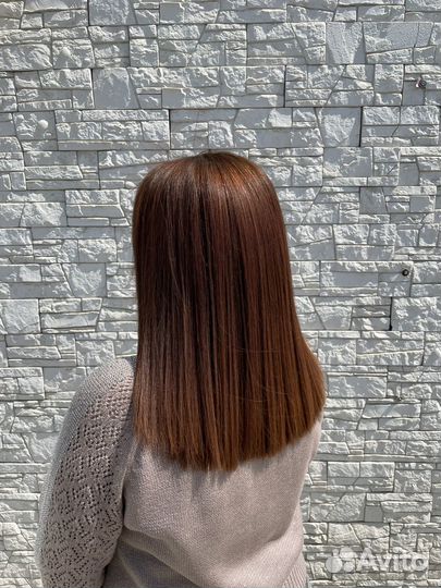 Кератиновое выпрямление волос