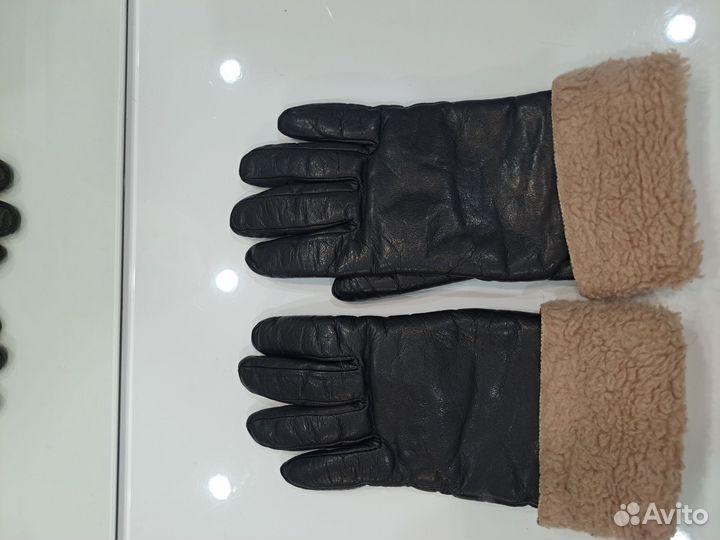 Перчатки кожа зима на овчине