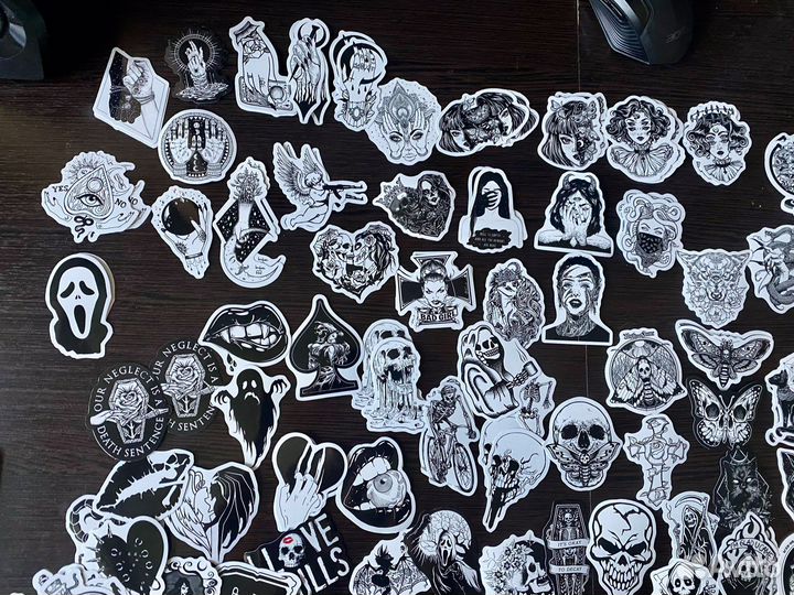 Наклейки водостойкие глянец стикеры