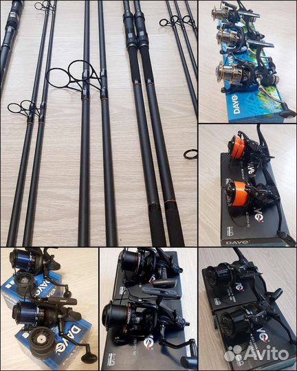 Карповый набор удилище, катушка и леска Dayo