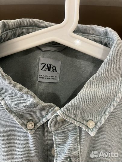 Джинсовая рубашка zara (S/M)
