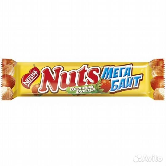 Шоколадный батончик Nuts Мегабайт 66 г