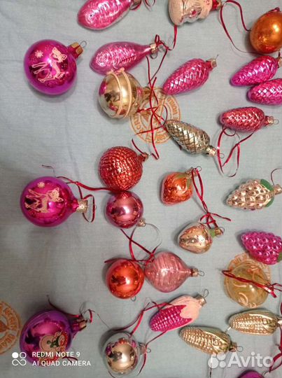 Елочные игрушки СССР для ёлки малютки 30 шт