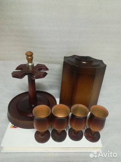Набор деревянных рюмок СССР