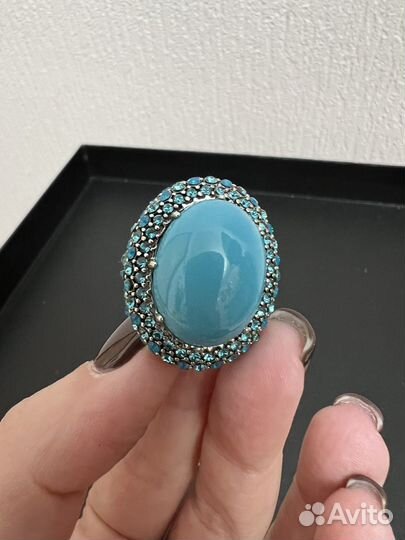 Комплект бирюзовый бижутерия