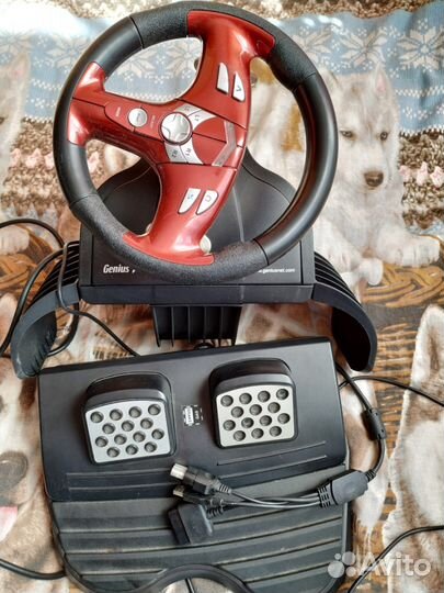 Руль+педали Genius Trio Tacer + лицензионная игра