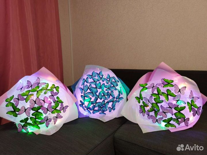 Букет с бабочками светящийся ночник