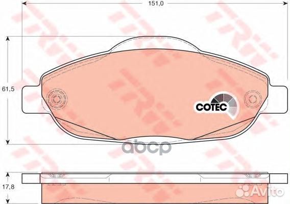 GDB1761 1323 00FDB4003 425393 колодки диск