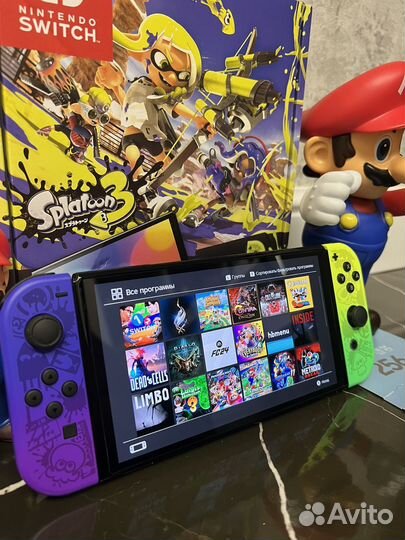 Nintendo Switch Splatoon Прошитая 256 gb Hogwarts