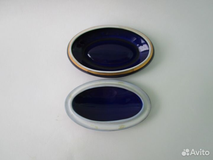 Шкатулка с картиной Фрагонара кобальт limoges