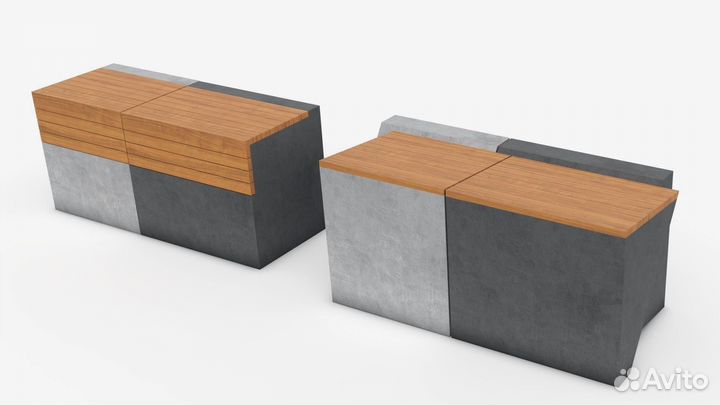 Лавочка садовая из бетона