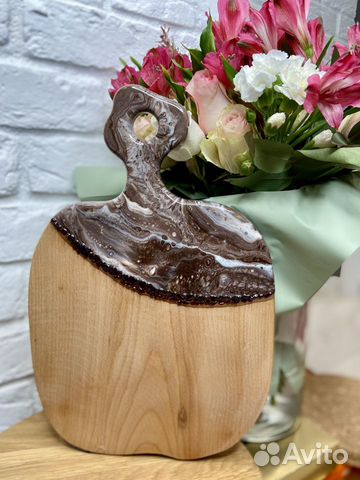 Разделочная доска с натуральным аметистом