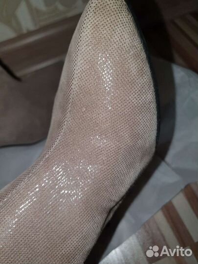 Бежевые элегантные ботильоны, 38 размер