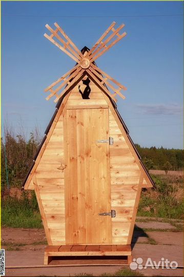 Дачный туалет деревянный HME561