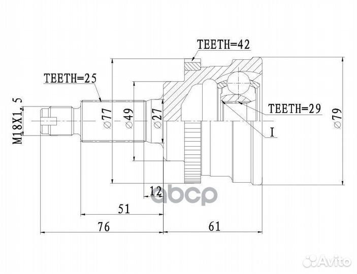 ШРУС наружный GIK04054 suzuki Liana 04- ganz