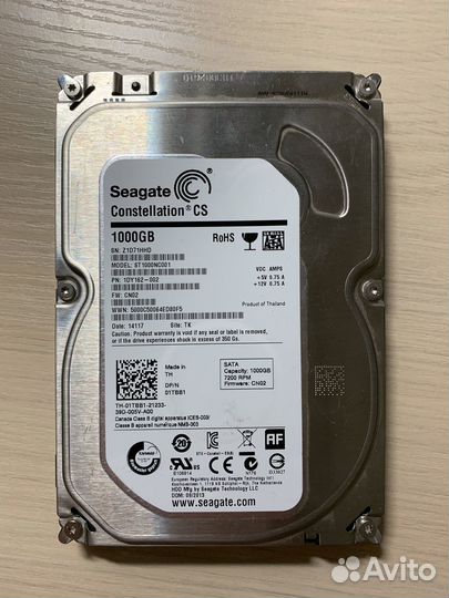 Жесткие диски HDD 1Tb WD green, Seagate