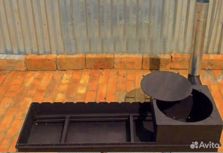 Мангал, Мангал с печкой под казан