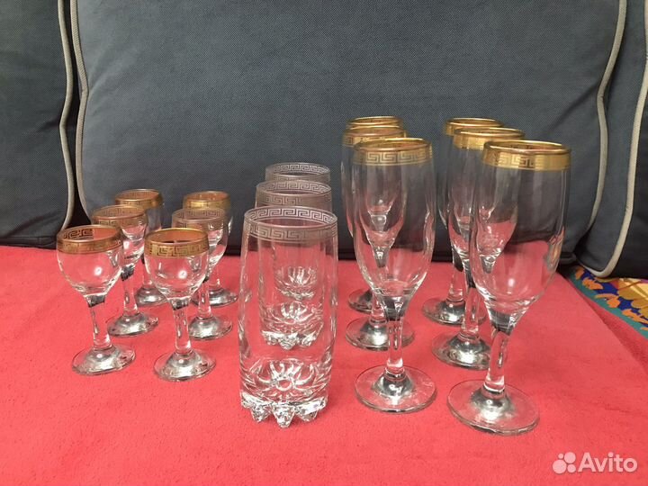 Набор стаканов, не полный, стекло
