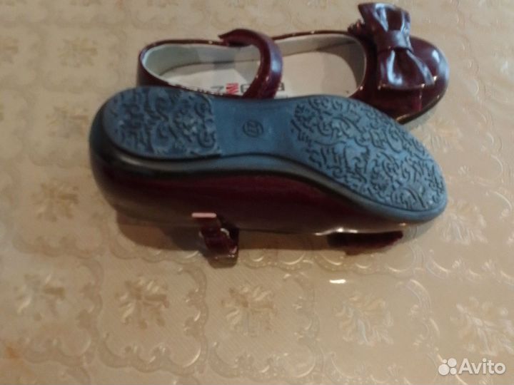 Туфли для девочки 27 размер бордо
