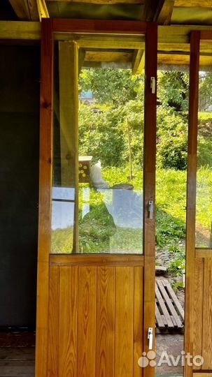 Балконная дверь деревянная