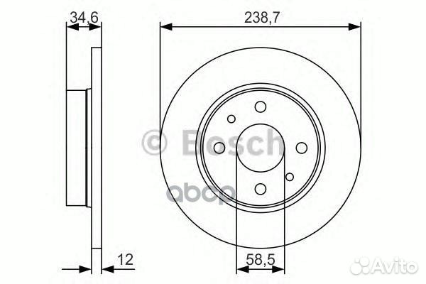 0 986 479 R61 диск тормозной передний Premium