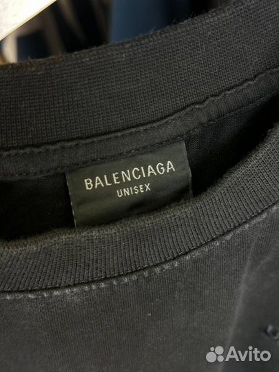 Balenciaga tripple black футболка S M L XL