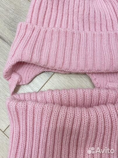 Комплект шапка, шарф демисезон для девочки