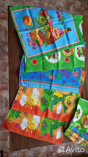 Полотенца кухонные льняные и х/б вафельные