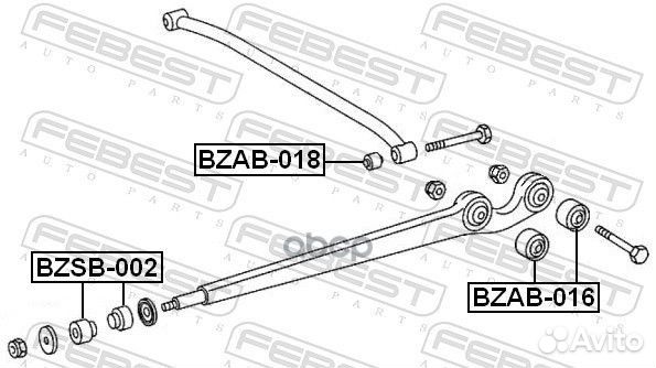 Сайлентблок bzab-016 bzab-016 Febest