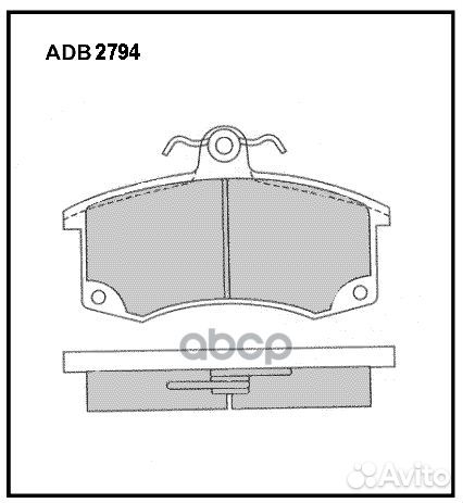 Колодки тормозные дисковые перед ADB2794 AL
