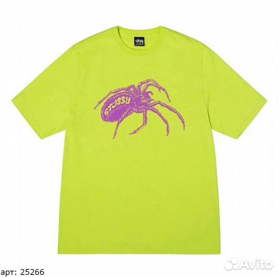Футболка Stussy violet spider Зеленая