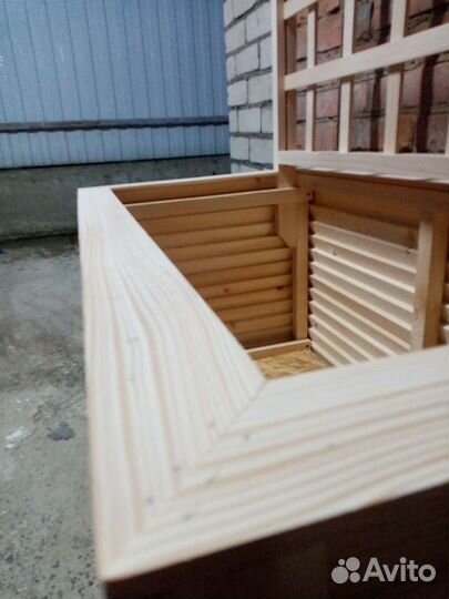 Кашпо для цветов деревянное напольное