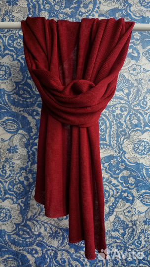 Шарф палантин бордовый