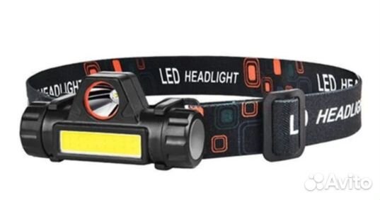 Фонарик налобный аккумуляторный с магнитом